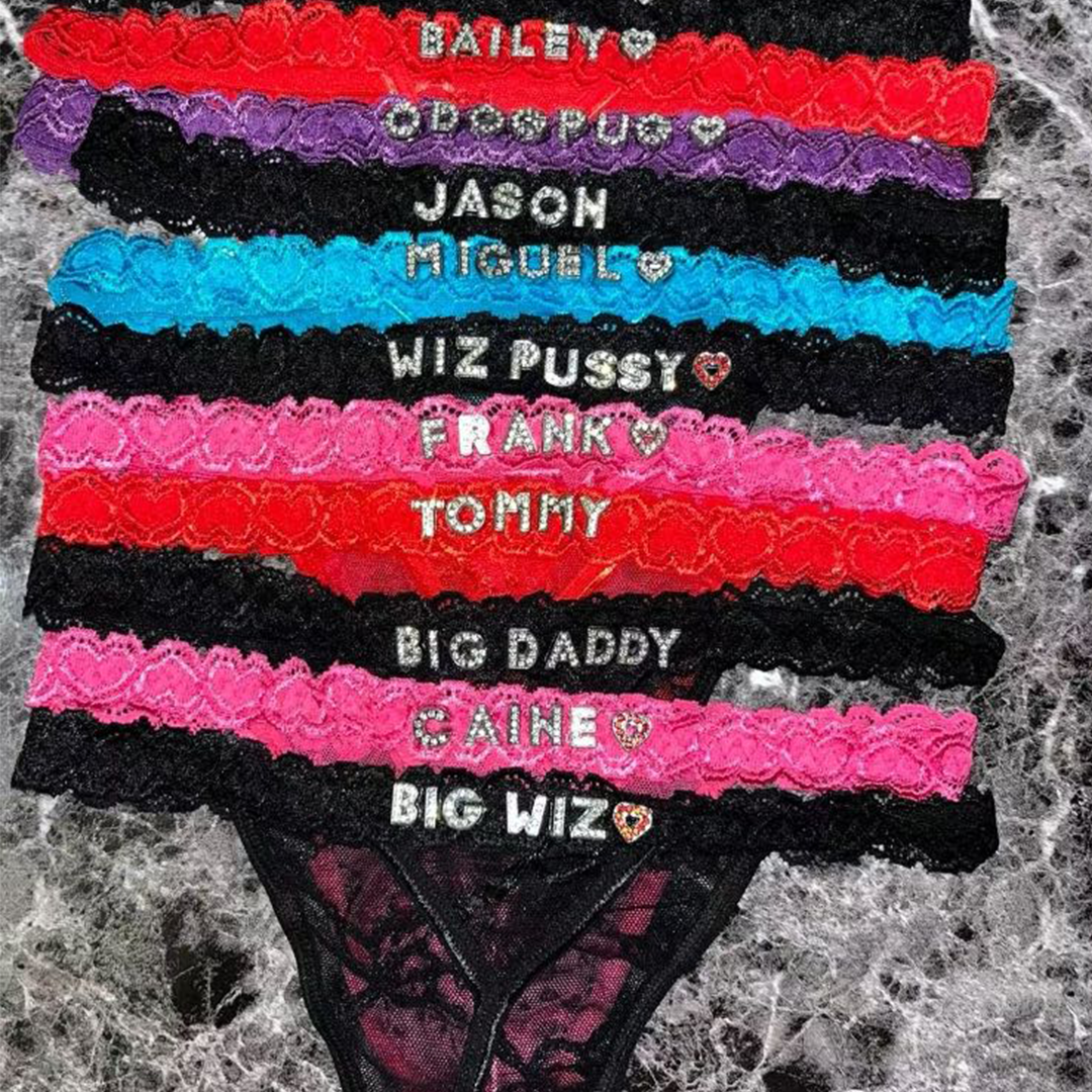 Customizable Personalized Thongs With Name