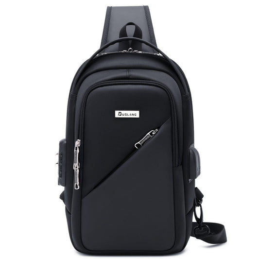 Hiking Daypack Shoulder Backpack Crossbody Sling bag for Men, Chest Bags with USB Charger Port For Casual Camping Biking Travel Cycling