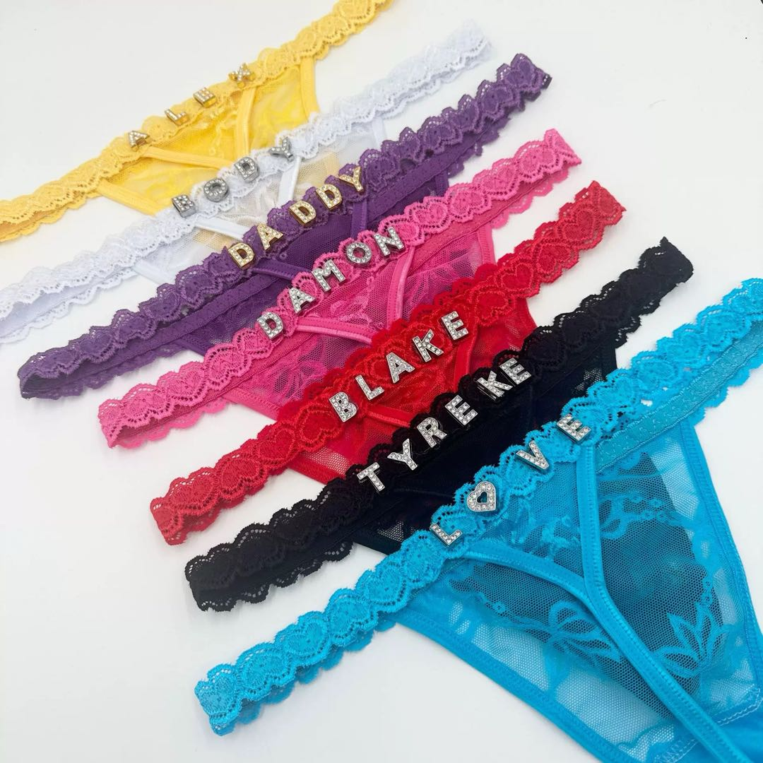 Customizable Personalized Thongs With Name